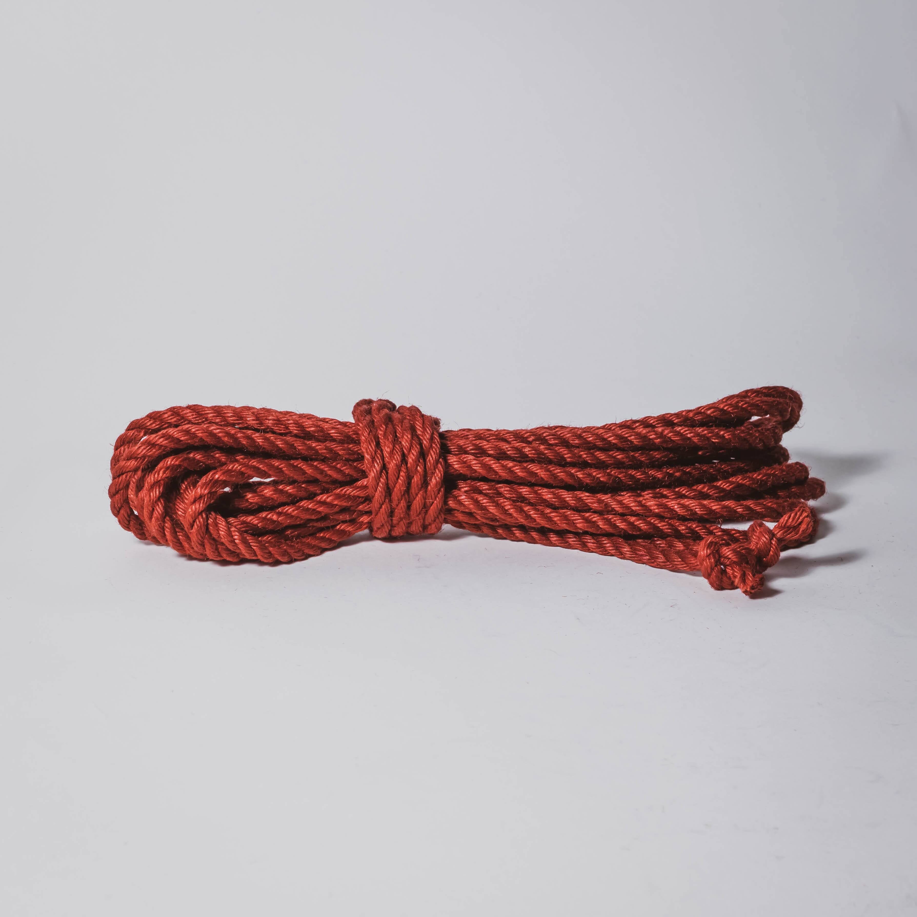 Treated Rope - 6mm Red Jute Rope Shibari Rope