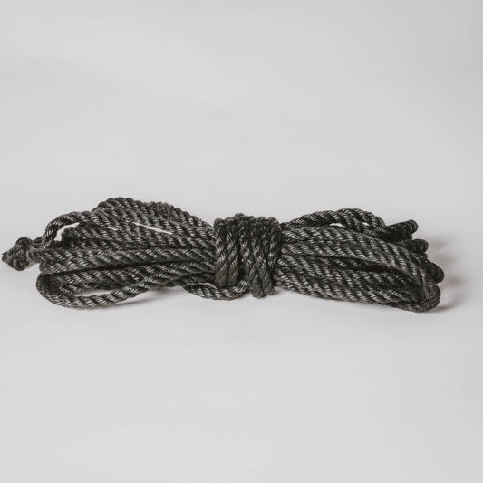 Black rope (treated, 6mm) Shibari Rope Single Length 