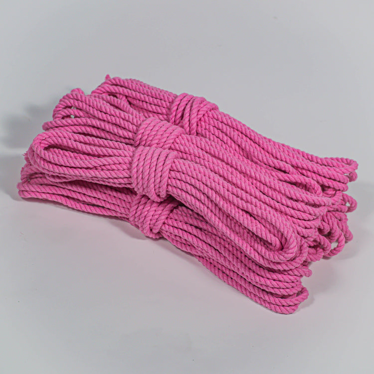 Cotton Play Ropes Shibari Rope bright pink Bundle of 6 