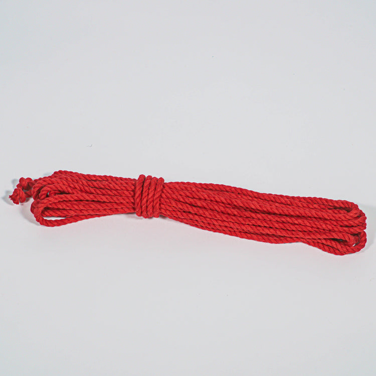 Cotton Play Ropes Shibari Rope red Single length 