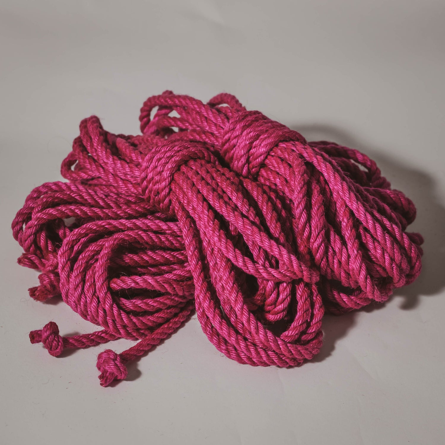 Pink jute rope (treated, 6mm) Shibari Rope Bundle of 4 