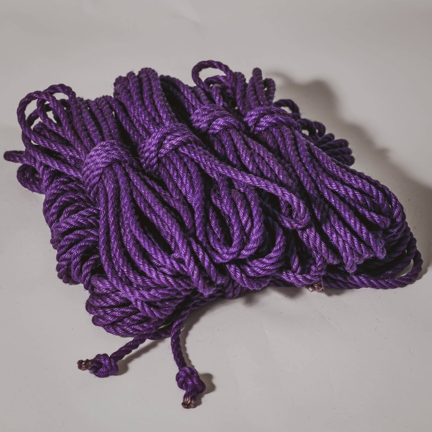 Purple jute rope (treated, 6mm) Shibari Rope Bundle of 8 